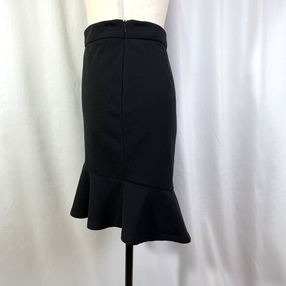 Forever 21 Ruffle Hi Low Mini Skirt Size Medium Black - Picture 2 of 11